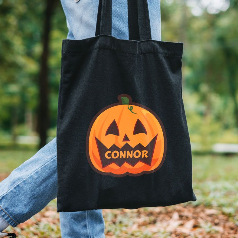 Personalised Halloween Trick or Treat Pumpkin Bag | PhotoFairytales