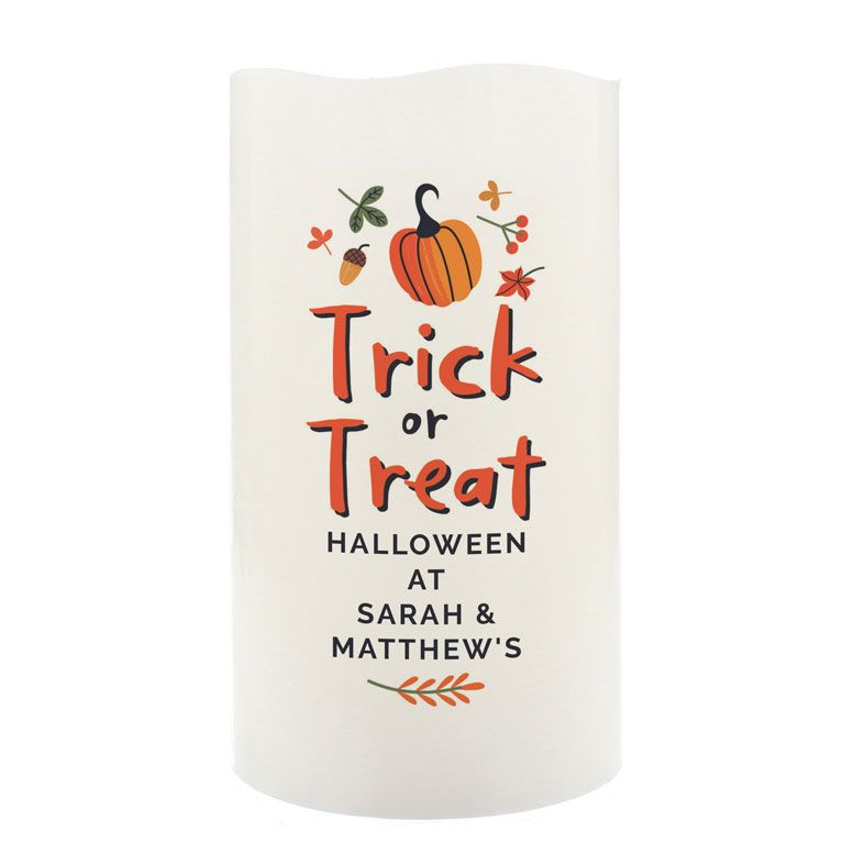 Personalised Halloween Trick or Treat Candle | PhotoFairytales