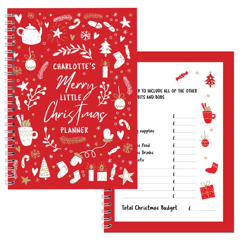 Personalised Christmas Planner Journal | Keep your festive plans on track with meal plans, shopping lists, gift lists, budget and more! | PhotoFairytales