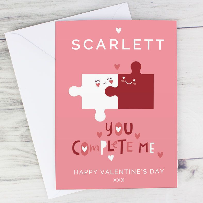 Personalised You Complete Me Greeting Card | Personalised Valentine and Anniversary Cards for Him or Her, PhotoFairytales