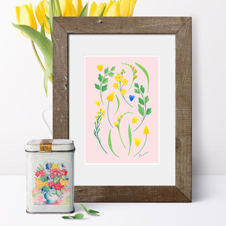 Floral Peace Wildflower Art Print | made to order motivational wall art from PhotoFairytales