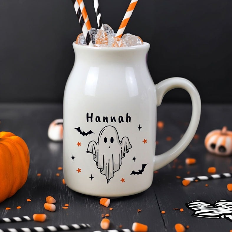 Personalised Halloween Ghost Jug Mug