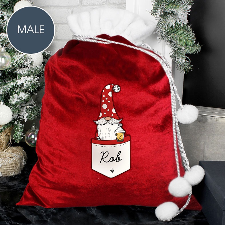 Personalised Gonk Family Pompom Christmas Sacks | PhotoFairytales