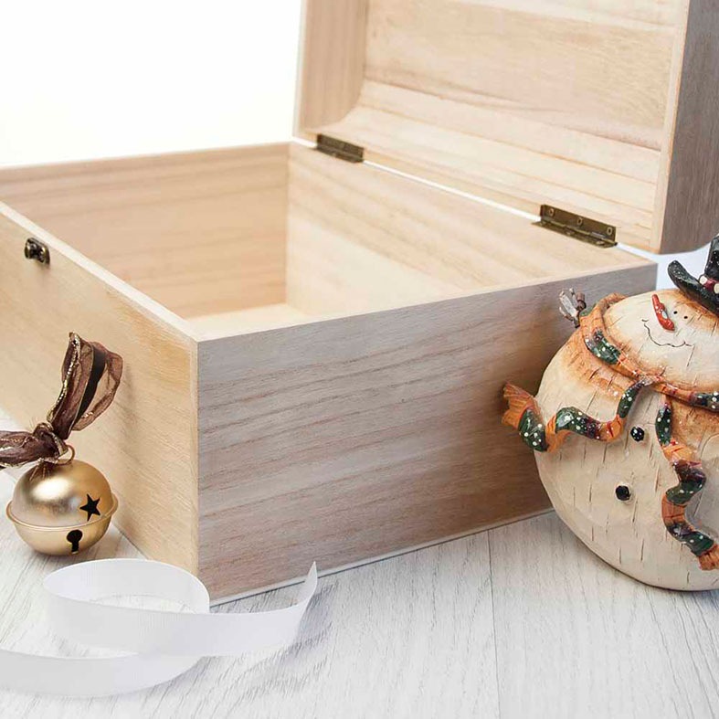 Personalised Christmas Eve Boxes | printed and engraved high quality festive wooden boxes, from PhotoFairytales