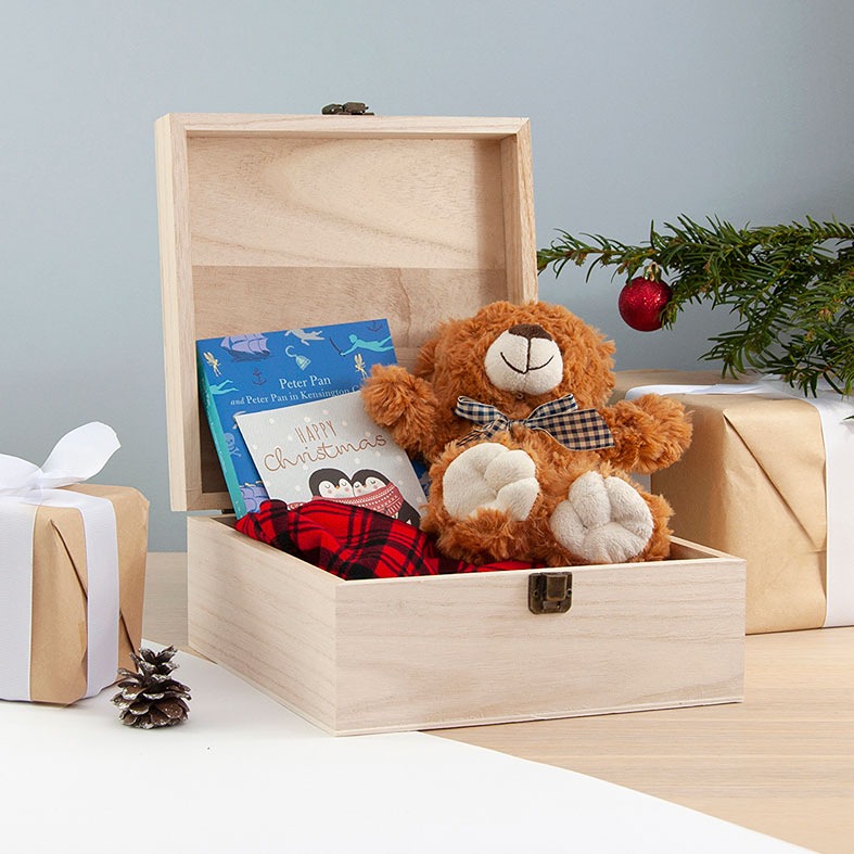Personalised Pet Christmas Eve Boxes | festive high quality printed wooden box for your dog or cat, from PhotoFairytales
