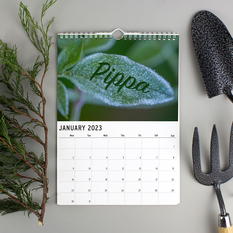 Personalised Gardening Calendar | A4 ring bound, start on any month of the year, great gift idea for a keen gardener, from PhotoFairytales