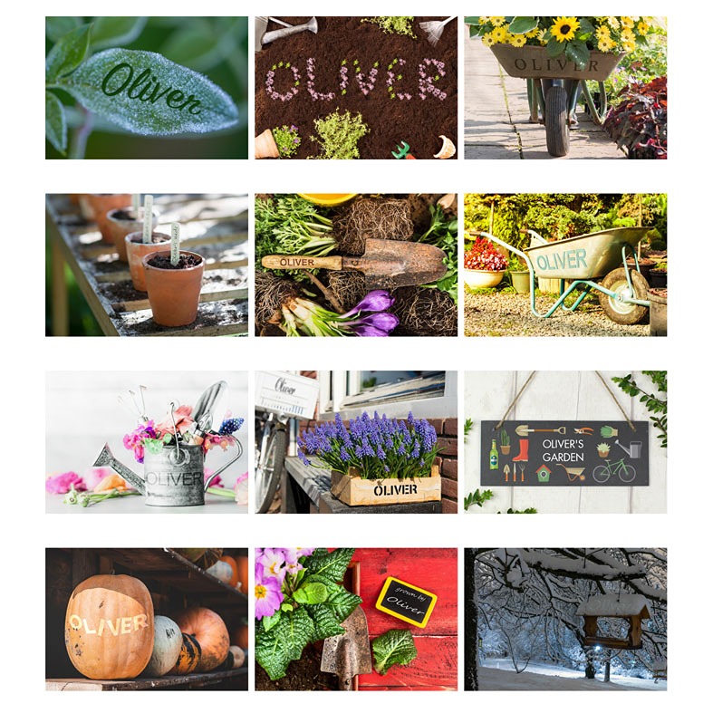 Personalised Gardening Calendar | A4 ring bound, start on any month of the year, great gift idea for a keen gardener, from PhotoFairytales