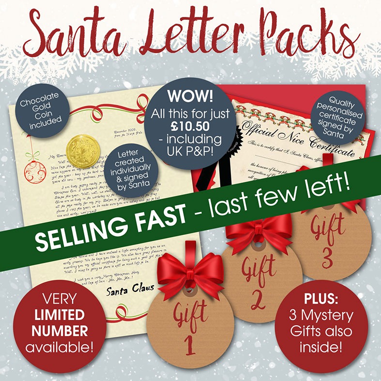 Limited edition Personalised Santa Letters | individually created, including extra gifts, superb quality and fantastic value with brilliant customer feedback - from PhotoFairytales