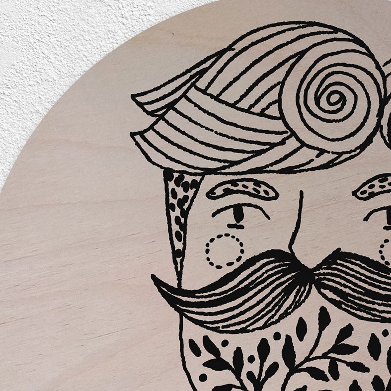 Personalised Wooden Circle Plaque for Him | natural wood Scandi style round wall sign, unique gift for him, hipster gift for men #personalisegiftforhim