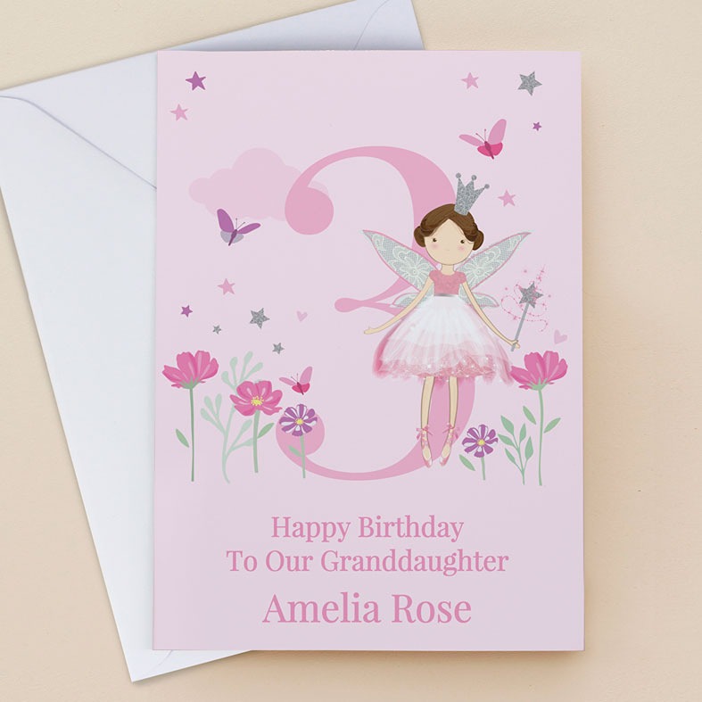 Fairy Princess personalised greeting card