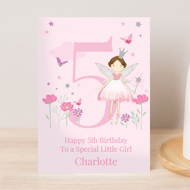 Fairy Princess personalised greeting card