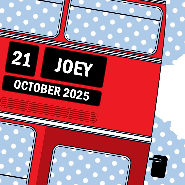 London Bus Personalised Print | cheerful personalised nursery art, PhotoFairytales #nurseryart