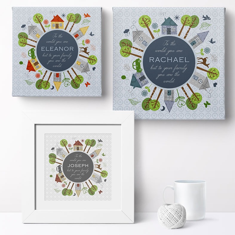 You Mean the World Personalised Print | bespoke art print, PhotoFairytales