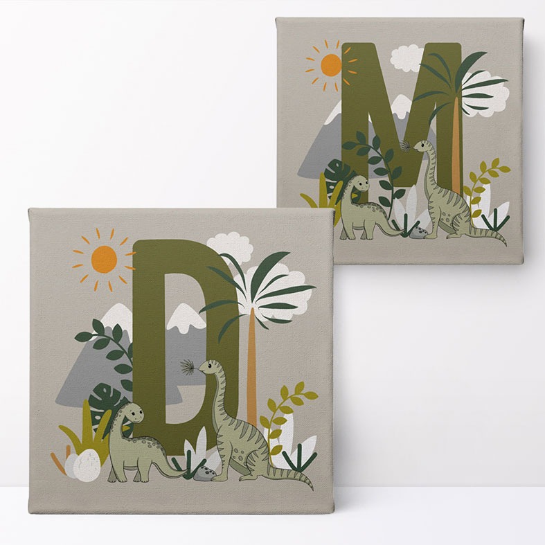 Personalised Dinosaur print: brilliant finishing touch for any child's bedroom or baby nursery and great gift idea for a dinosaur lover