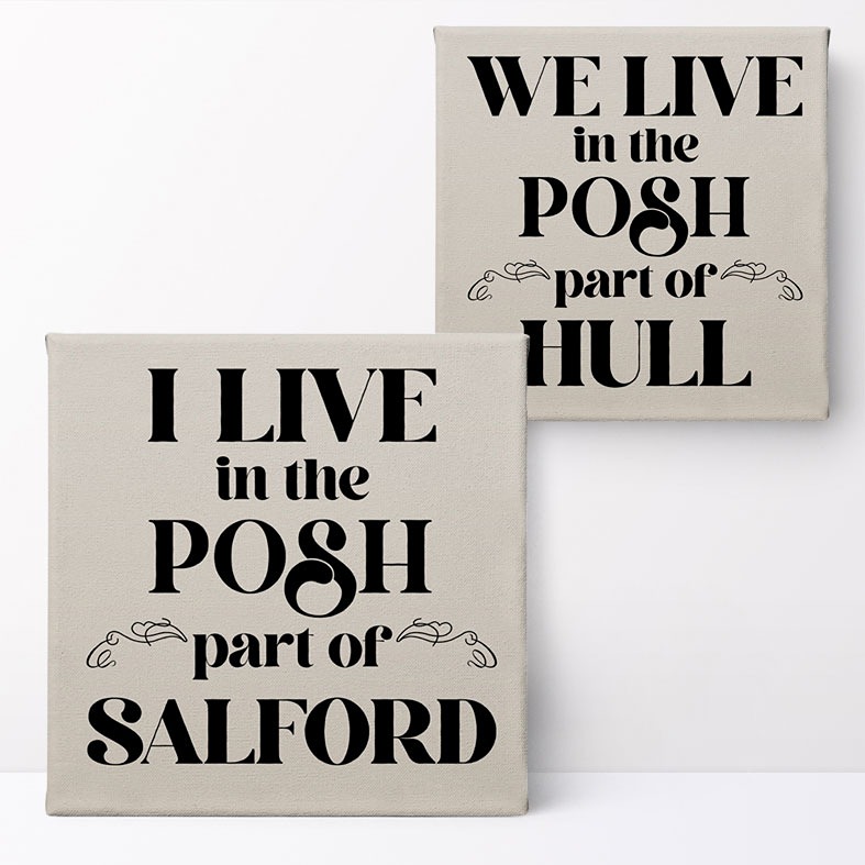 Personalised Posh Part of Town art print featuring your own location - custom-made unique new home, housewarming or wedding gift