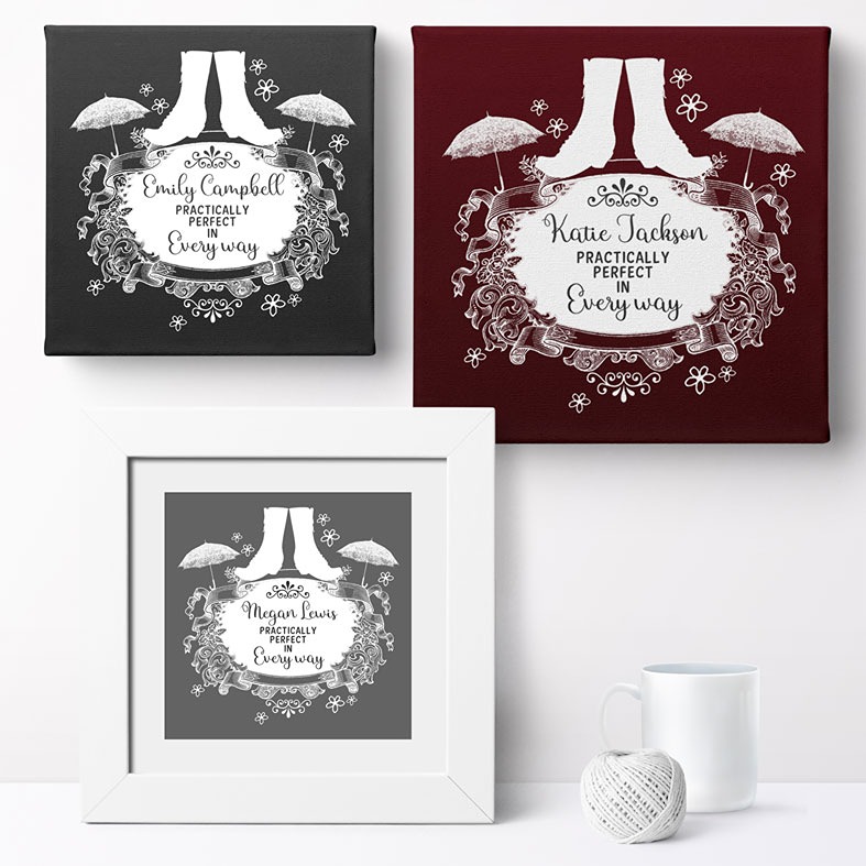 Practically Perfect Personalised Print | Custom Canvas and Art Prints for Her, PhotoFairytales