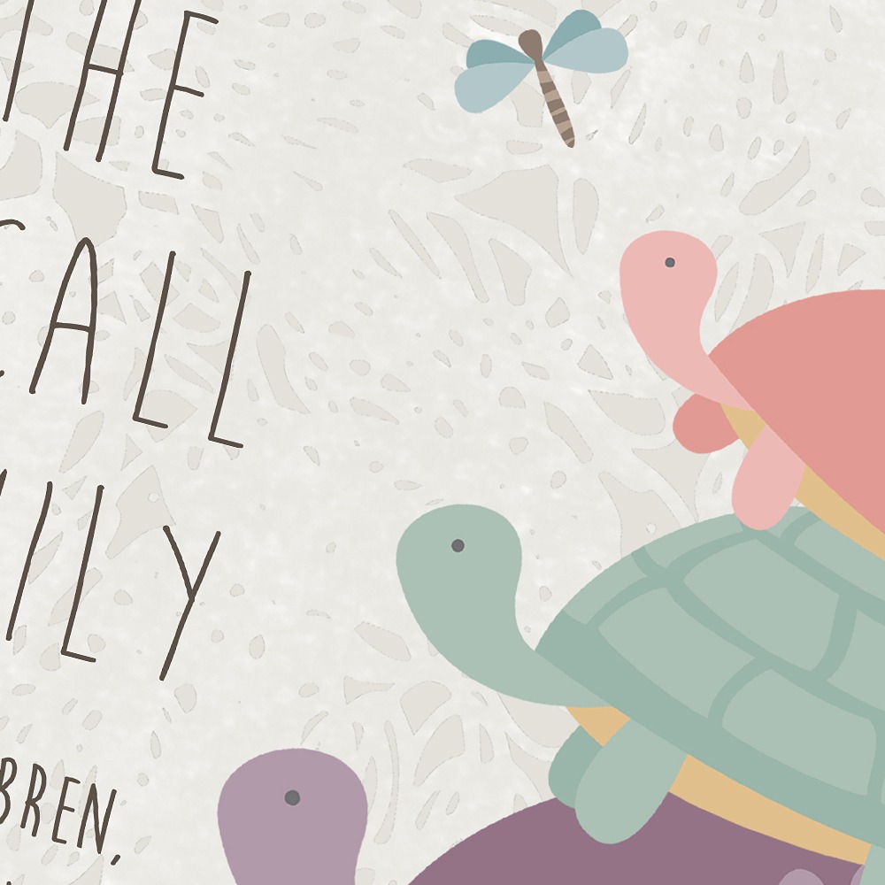 Tortoise Family Personalised Print | Personalised Tortoise Gift for Family, Canvas and Art Prints, PhotoFairytales