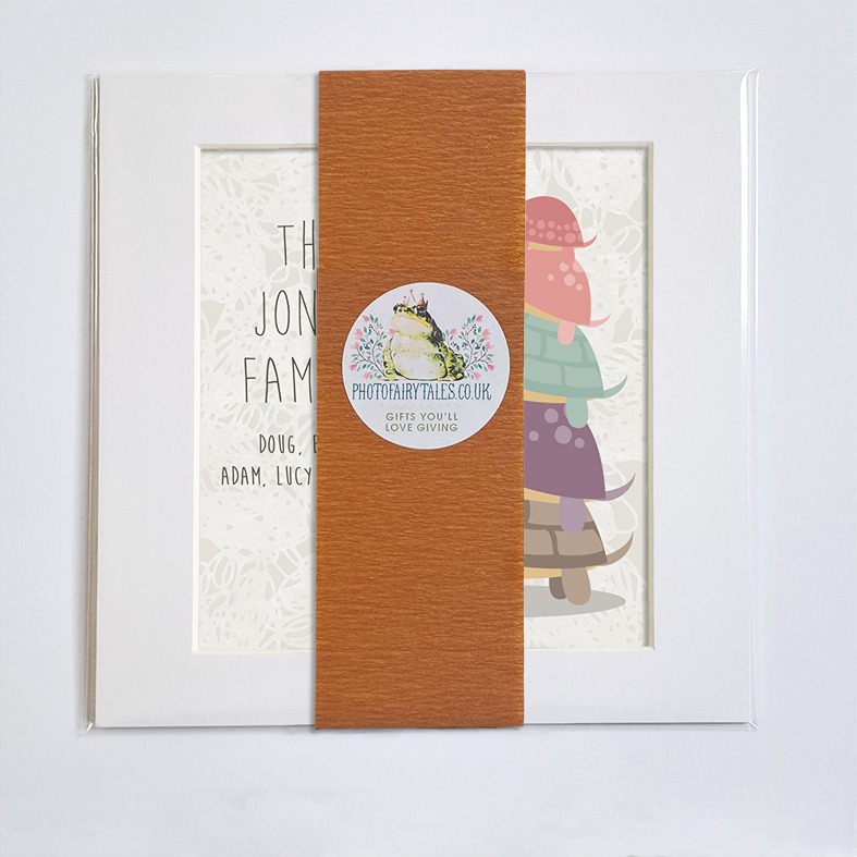 Tortoise Family Personalised Print | Personalised Tortoise Gift for Family, Canvas and Art Prints, PhotoFairytales