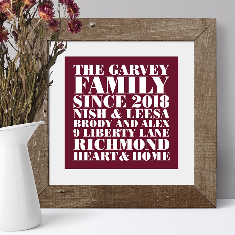 Love and Tea Heart and Home Personalised Print | Personalised Housewarming Gifts for Family, Canvas and Art Prints, PhotoFairytalesPersonalised Print | Personalised Housewarming Gifts for Family, Canvas and Art Prints, PhotoFairytales