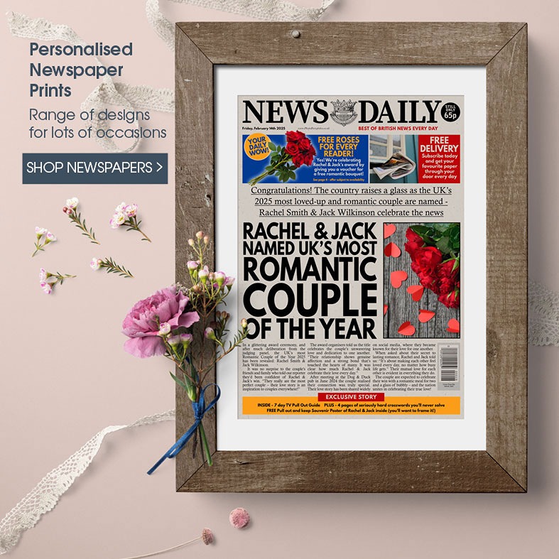 Personalised Newspaper Front Page Print | PhotoFairytales