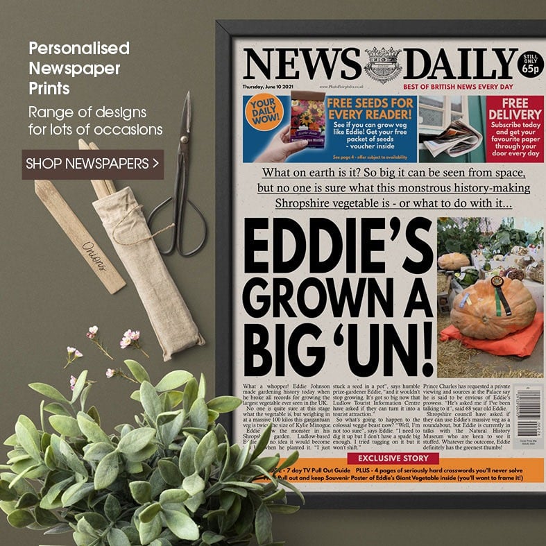 Personalised Newspaper Front Page Print | PhotoFairytales