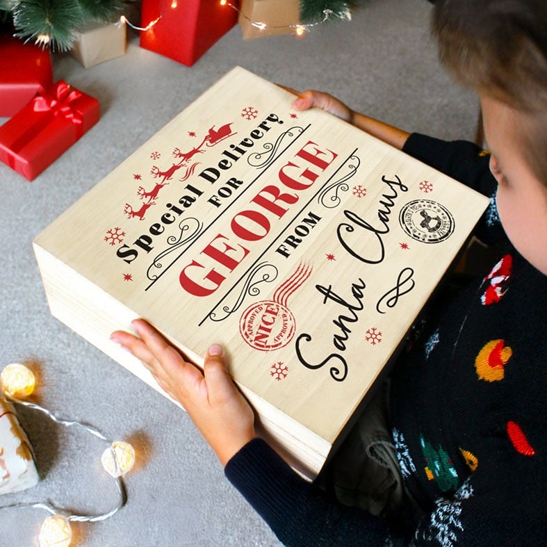 Personalised Christmas Eve Boxes | high quality wooden Christmas Eve boxes and chests, PhotoFairytales