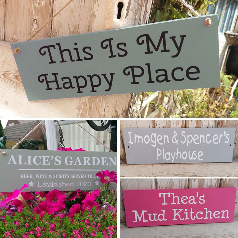 Personalised Wooden Garden Signs | Handmade Garden Outdoor Wooden Signs and Plaques, PhotoFairytales