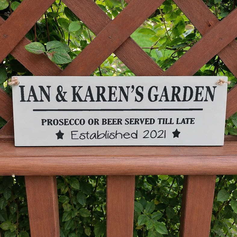 Handmade Outdoor Wooden Signs and Plaques | any wording, bespoke exterior wood garden house signs and plaques