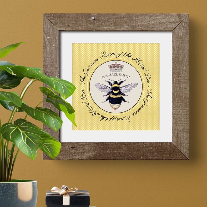 Bee's Knees Personalised Print | Personalised Canvas and Art Prints for Friend, PhotoFairytales