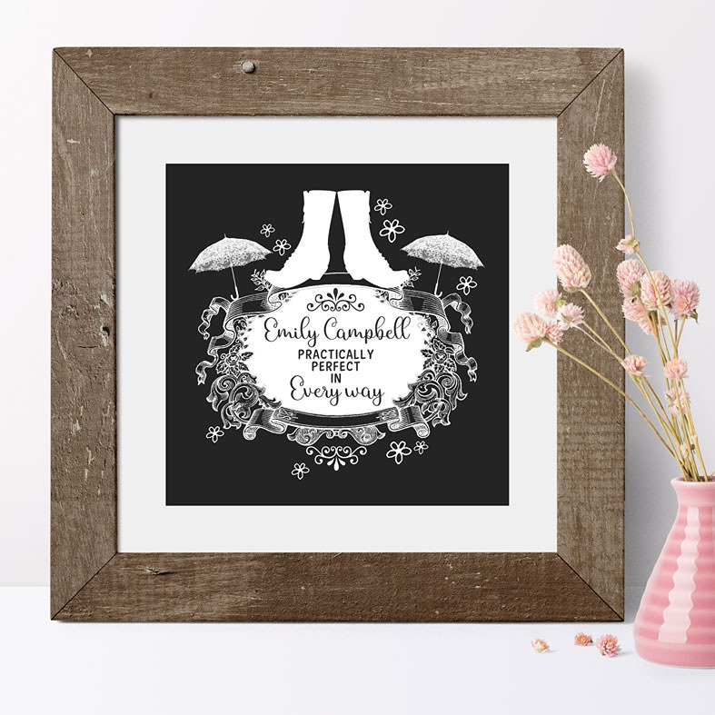 Practically Perfect Personalised Print | Custom Canvas and Art Prints for Her, PhotoFairytales