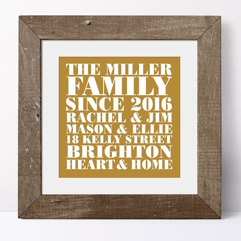 Heart and Home Personalised Print | Personalised Housewarming Gifts for Family, Canvas and Art Prints, PhotoFairytales