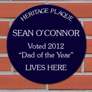 Personalised Blue Heritage Plaque father's day gift