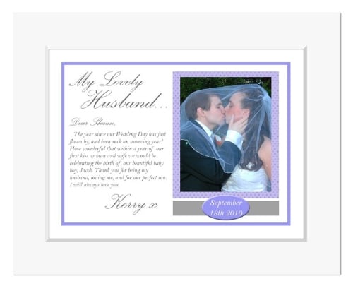 Wedding personalised message photo print