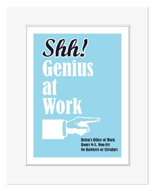 Genius at Work personalised office gift