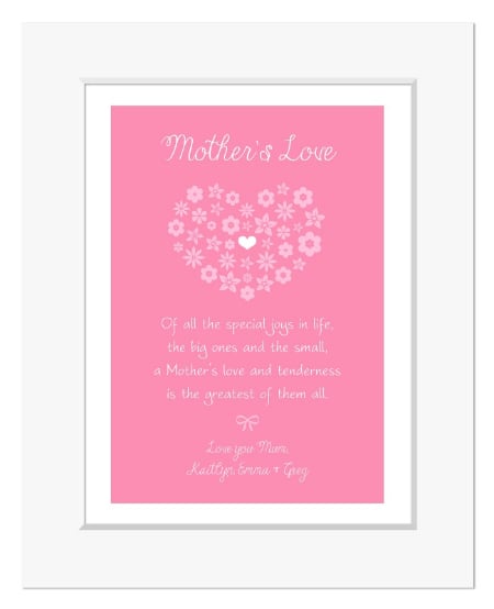 Mothers Day Prints Personalised T Prints For Your Mum