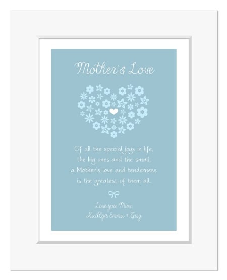 Mothers Love personalised mothers day gift