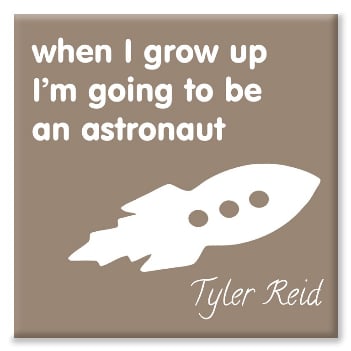 Astronaut personalised canvas print