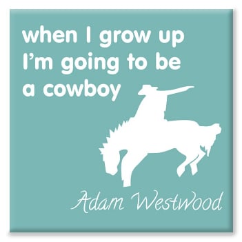 Cowboy personalised canvas print