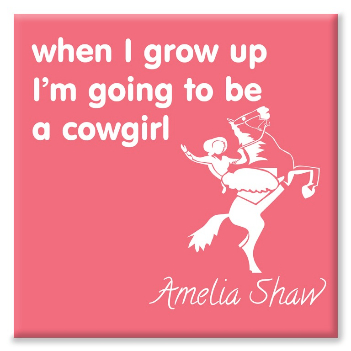 Cowgirl personalised canvas print