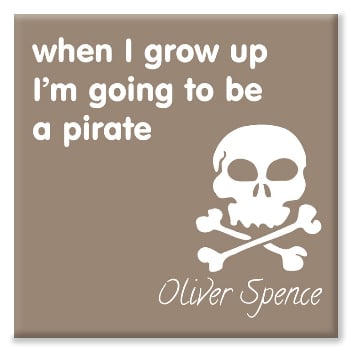 Pirate personalised canvas print