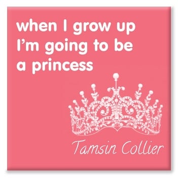 Princess personalised canvas print