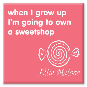 Sweetshop personalised canvas print