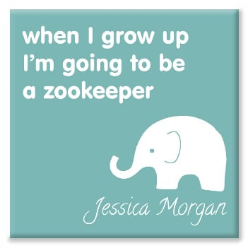 Zoo personalised canvas print
