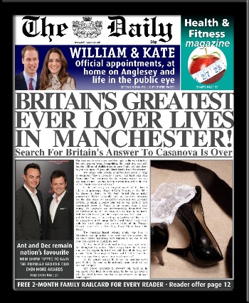 Personalised Greatest Lover Newspaper  | PhotoFairytales