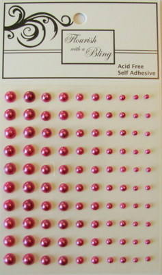 Adhesive Pearls 100 Pack Plum 
