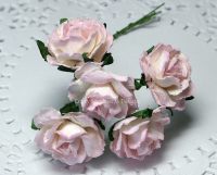 TONE MULBERRY PAPER COTTAGE ROSES (Pack of 5)