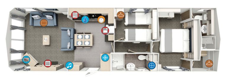 2018 Willerby Sheraton Floorplan