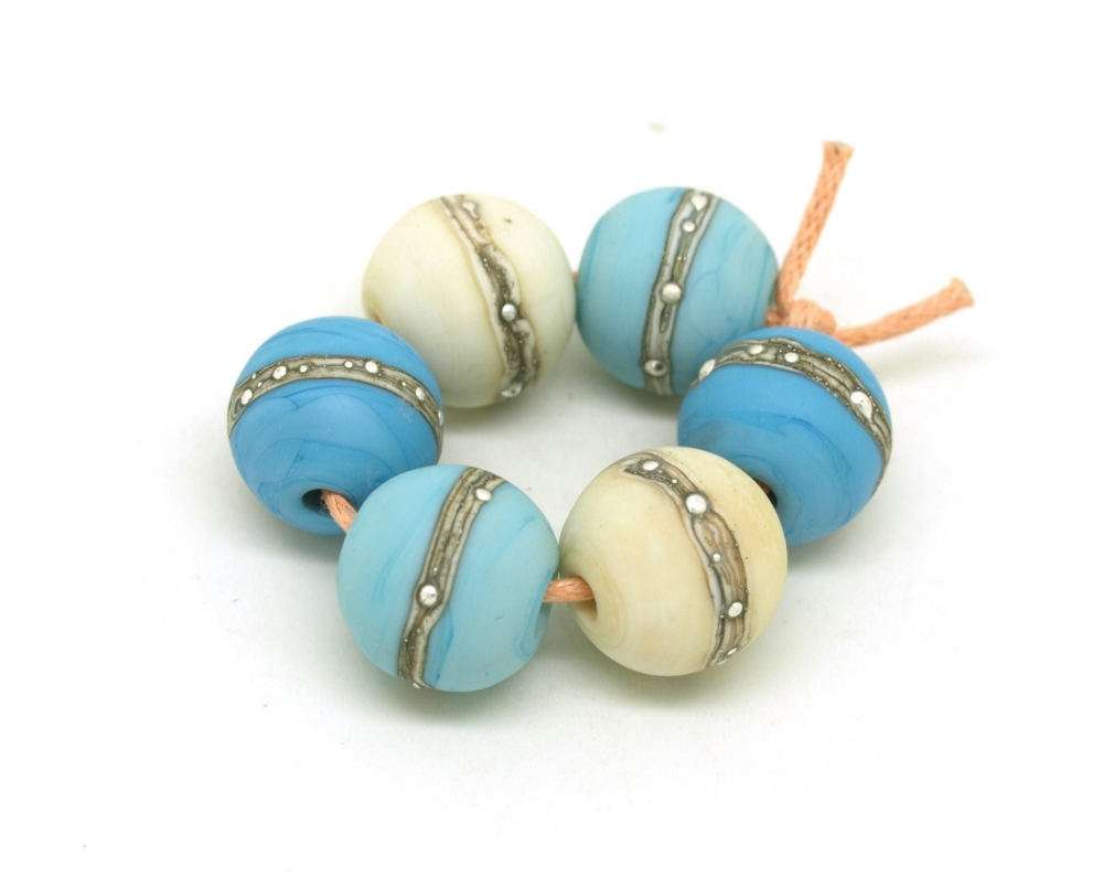 Turquoise and Ivory Bead Set