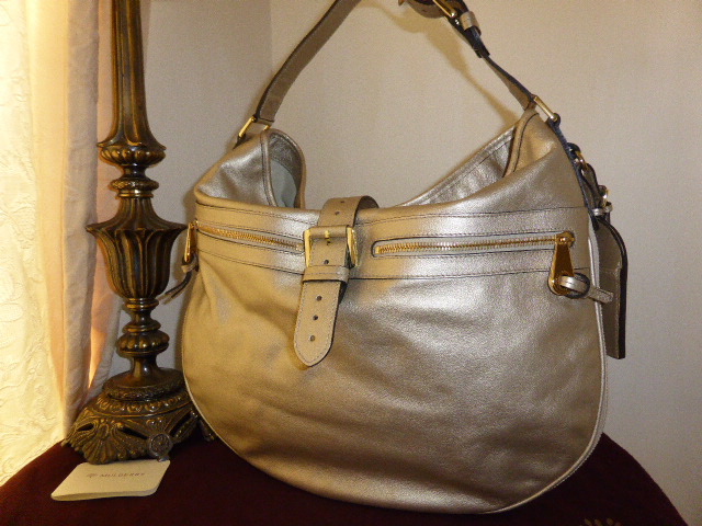 Mulberry Mabel Hobo in Metallic Calf Champagne Leather - SOLD