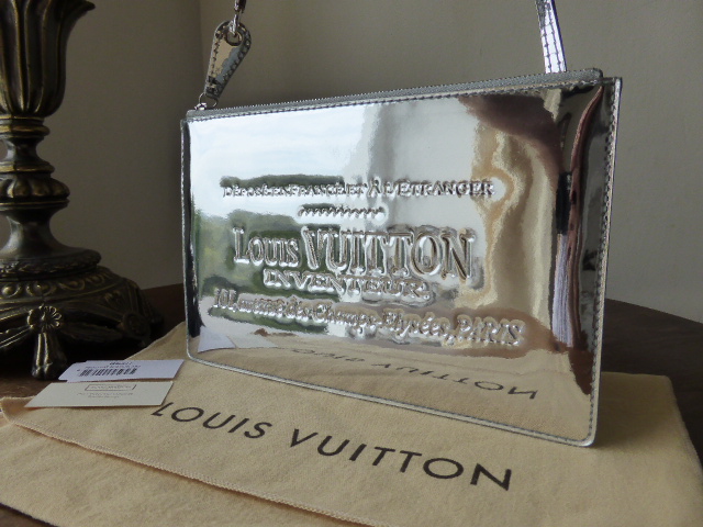 Louis Vuitton Limited Edition Silver Miroir Pochette Bag - SOLD